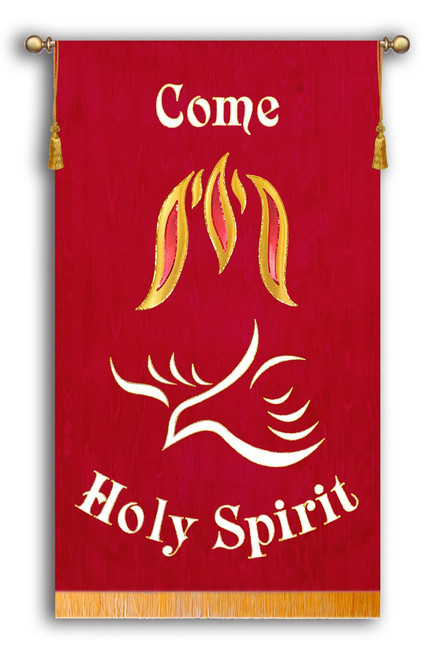 Red Church Pentecost Banner